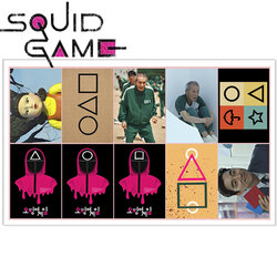 Фотография товара «Лист наклеек Squid Game»