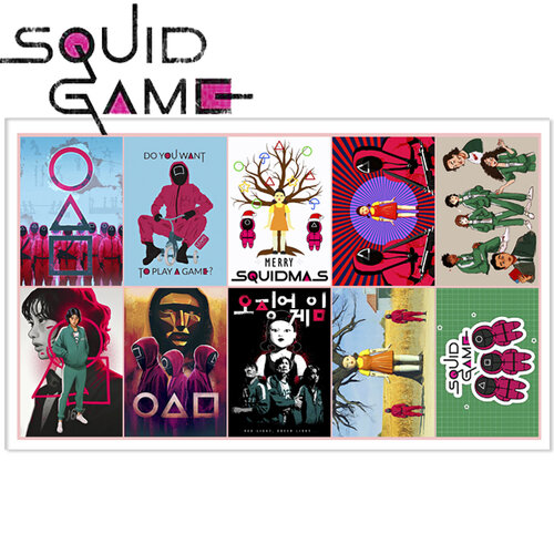 Фотография товара «Лист наклеек Squid Game»