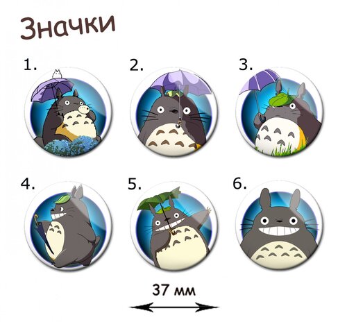 Фотография товара «Значок Tonari no Totoro(21416)»