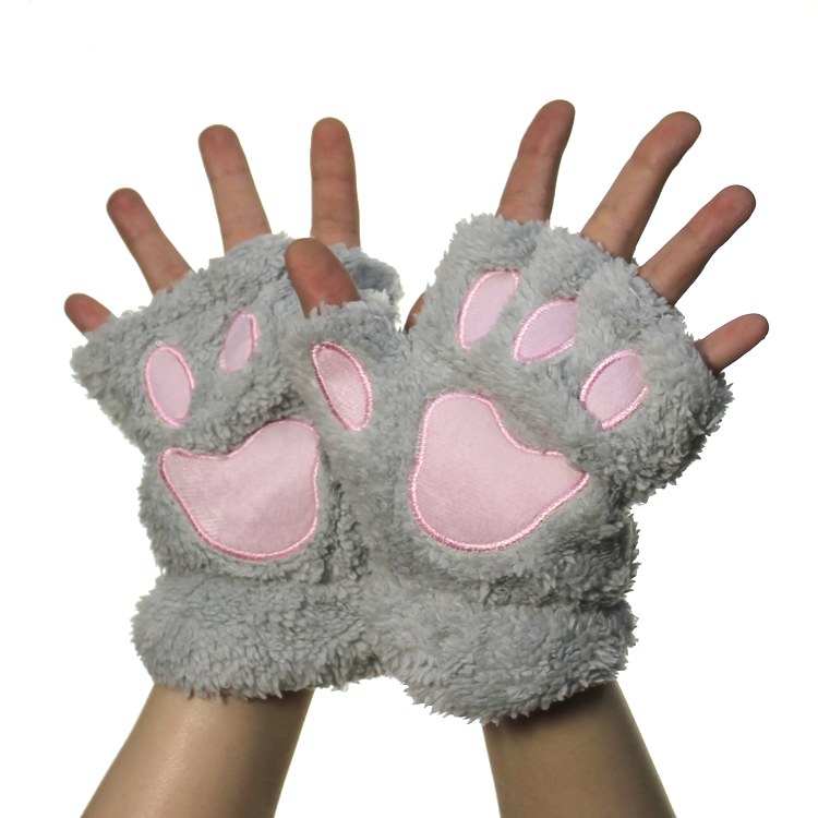 Перчатки лапка без пальцев. Перчатки лапы. Кошачьи перчатки. Лапки котика перчатки. Перчатки лапки серые.